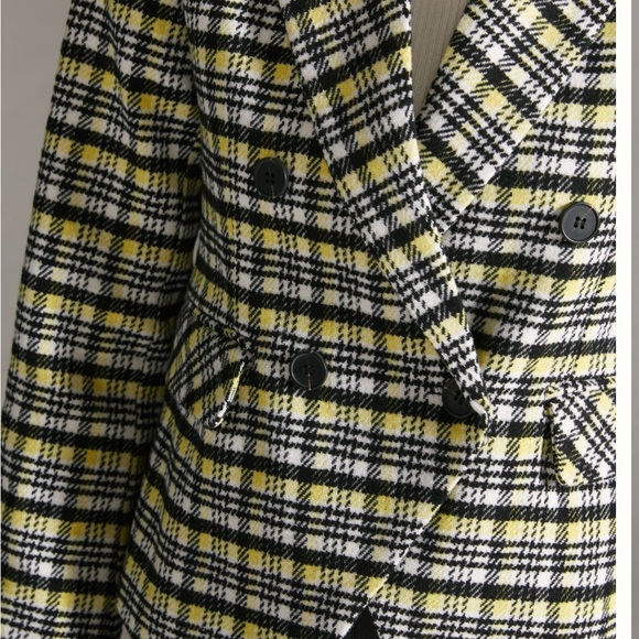 Avec Les Filles Plaid Women's Jacket in Yellow and Black NWT Petite L - Picture 2 of 6